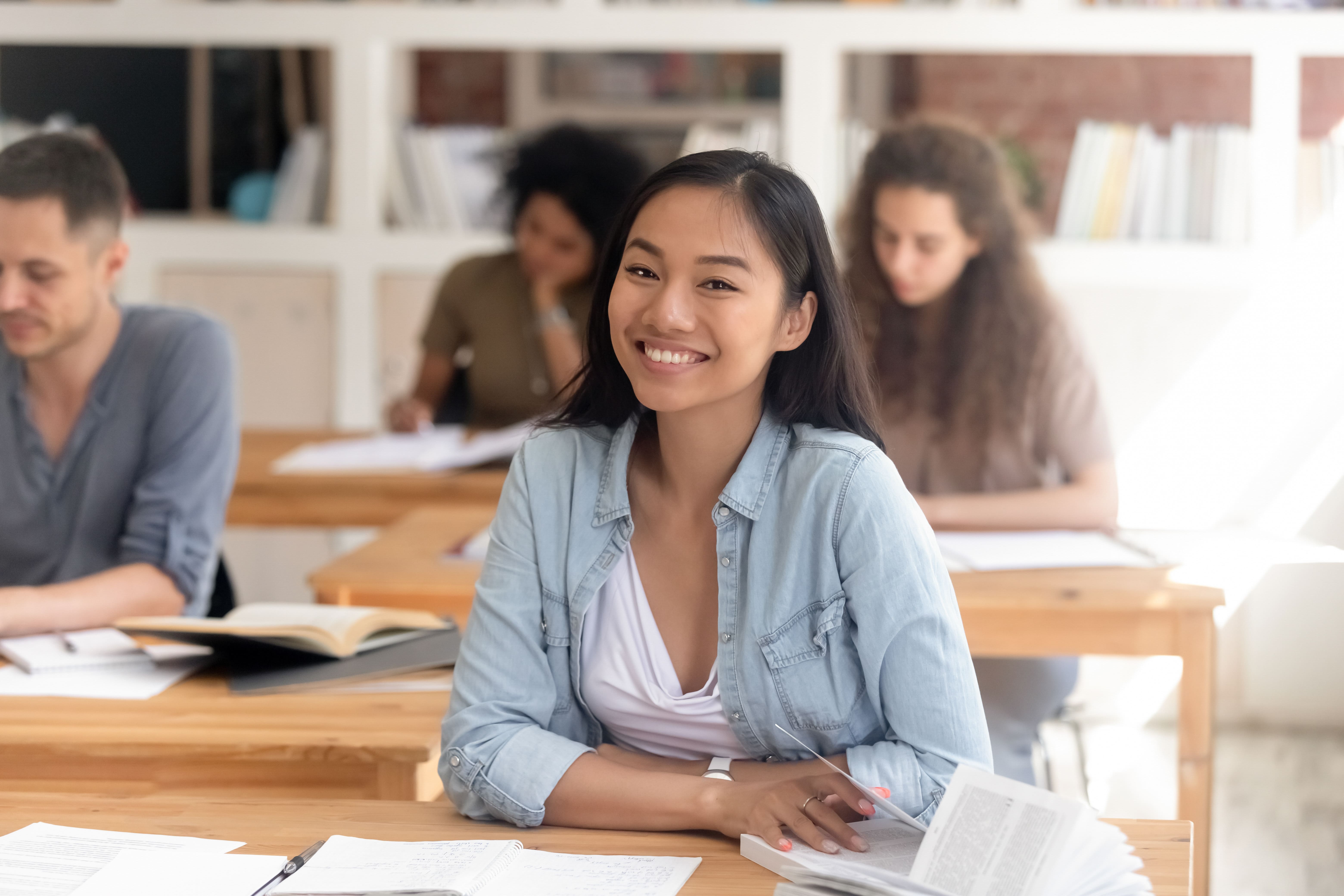 Student smiles